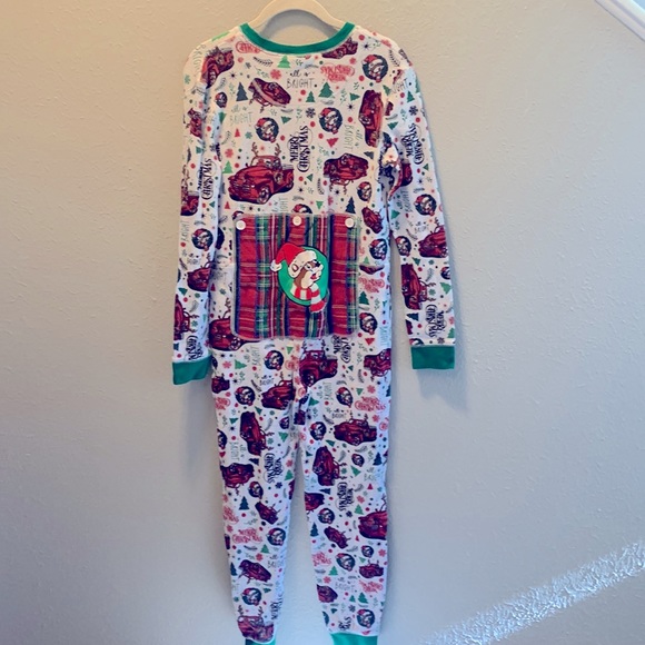 Buc ee’s Thermal Footless Zippy Pajamas Christmas Red Truck Print Youth XL - Picture 7 of 9